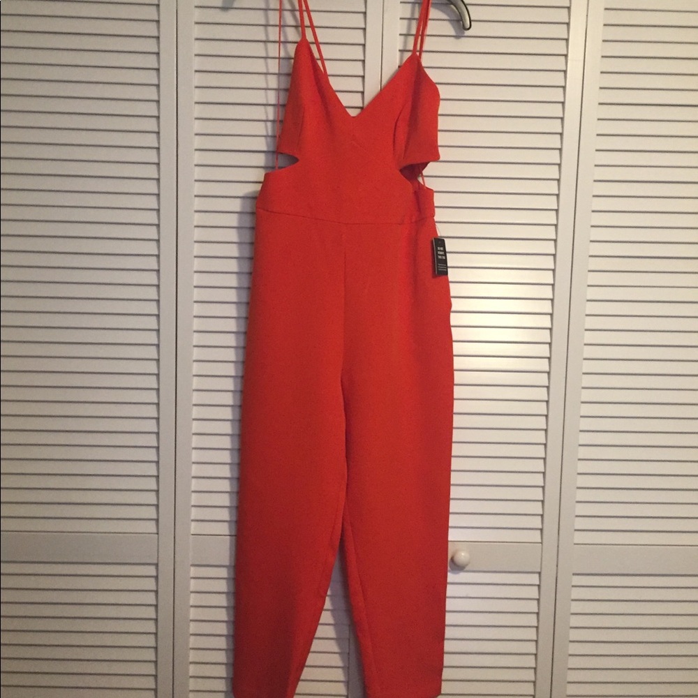 New Express Orange Jumpsuit, NWT, Size Medium